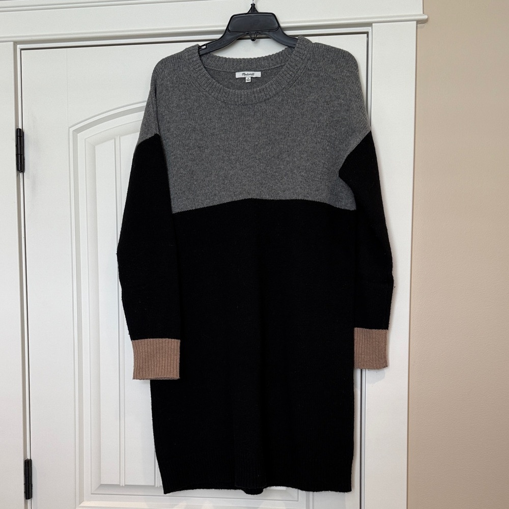 Madewell black and Heather Gray Knit Sweater
